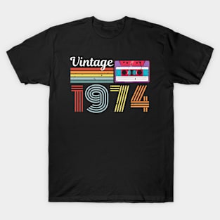 Vintage 1974 | Classic Retro Casset,Made In 1974 Retro Graphic T-Shirt